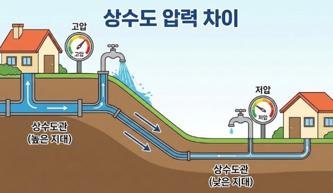 상수도압력차이